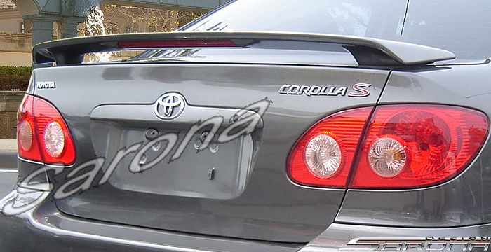 Custom Toyota Corolla Trunk Wing  Sedan (2004 - 2008) - $179.00 (Manufacturer Sarona, Part #TY-045-TW)